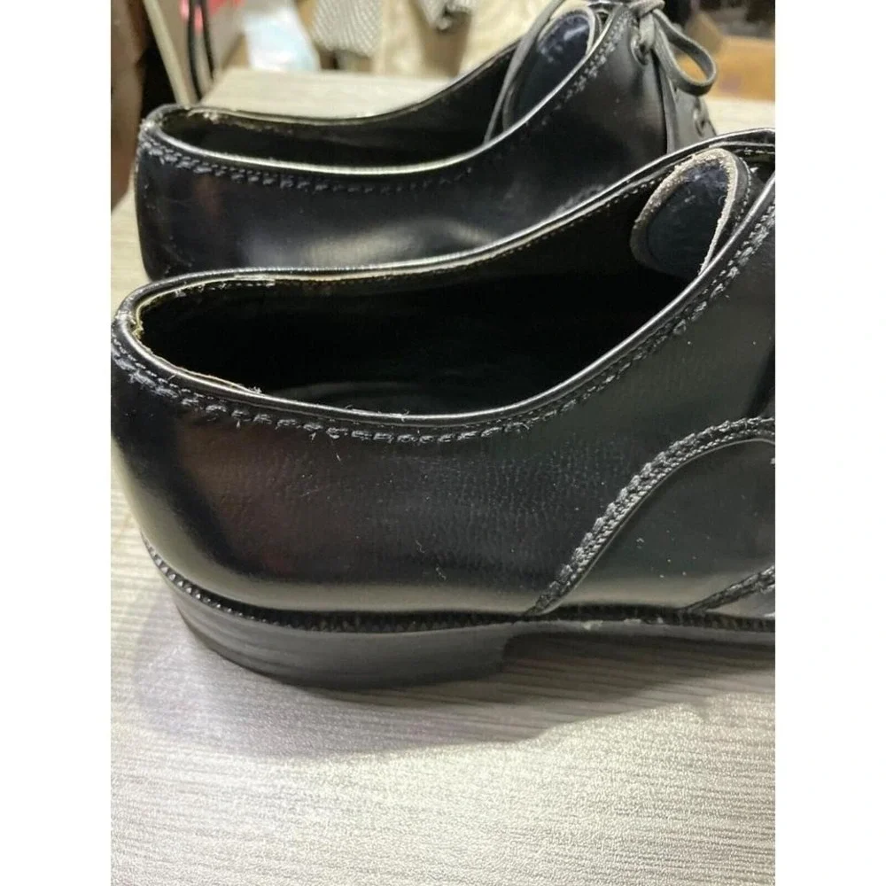 Bally Wingtip Oxford Dress Shoes Mens Black Leather Brogue Lace Up‎